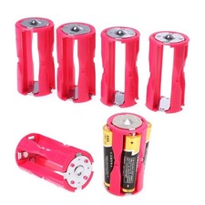 4 AAA To C Size Battery Converter Case Holder Storage Plastic Box Adapto/Adapter