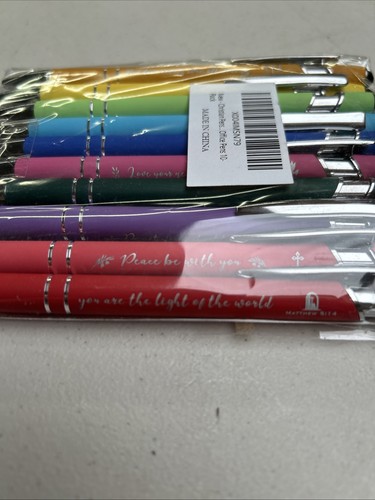 10 piezas bolígrafos retráctiles inspiradores tinta en blanco versículos bíblicos - Imagen 3 de 4