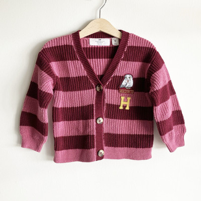 H&M Girls 3T-4T Harry Potter Hedwig Cardigan Sweater Owl H