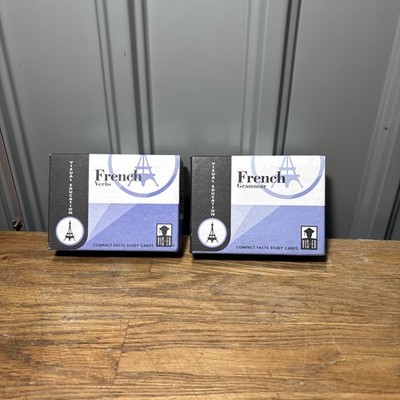 VI-SED - FRENCH VERBS & GRAMMER - COMPACT FACTS STUDY CARDS - New