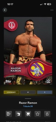 Topps WWE Slam 2026 Tribute Red Stamp Of Approval Razor Ramon - /10