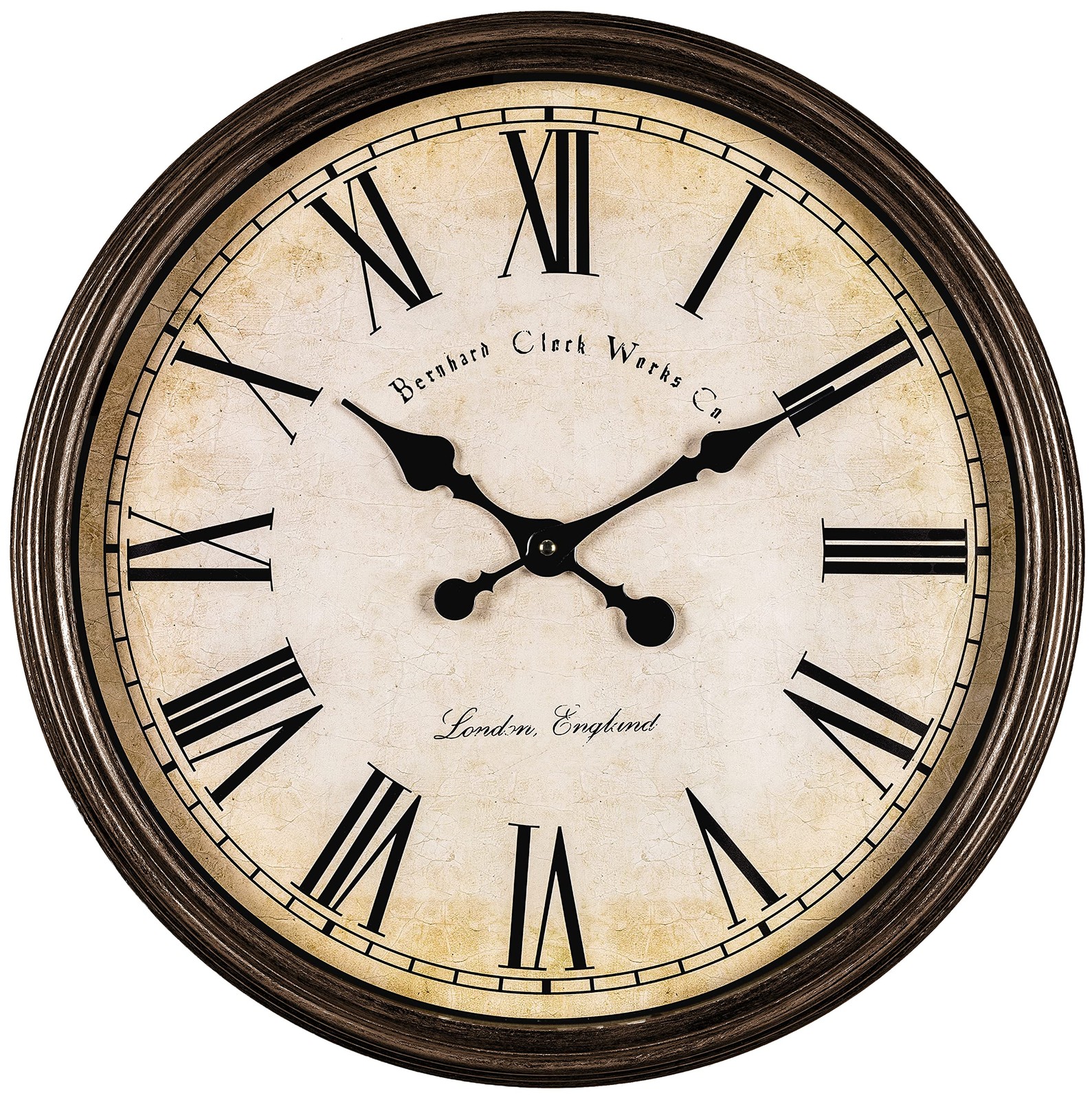 Large Decorative Wall Clock 20 Inch Silent Non Ticking Battery Operated Quart...