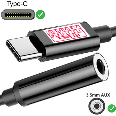 USB C schwarz auf Aux 3,5mm Klinke Kopfhörer Audio Adapter für Handy kabel cable