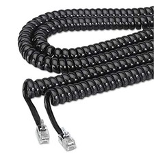 SOFTALK 42261 COILED PHONE CORD PLUG/PLUG 25 FT. - BLACK
