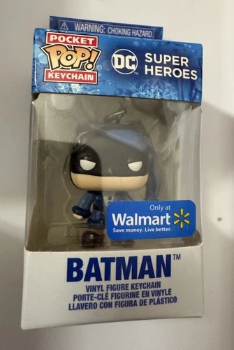 Funko Blue Box Pocket POP! Keychain DC Comics Holiday Batman Exclusive Walmart