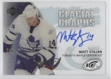2005-06 Upper Deck Ice Glacial Graphs Matt Stajan #GG-MS Auto 1x1