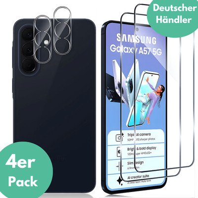 2X Schutzglas für Samsung Galaxy A57 5G Display Kamera Panzerfolie Hartglas 9H