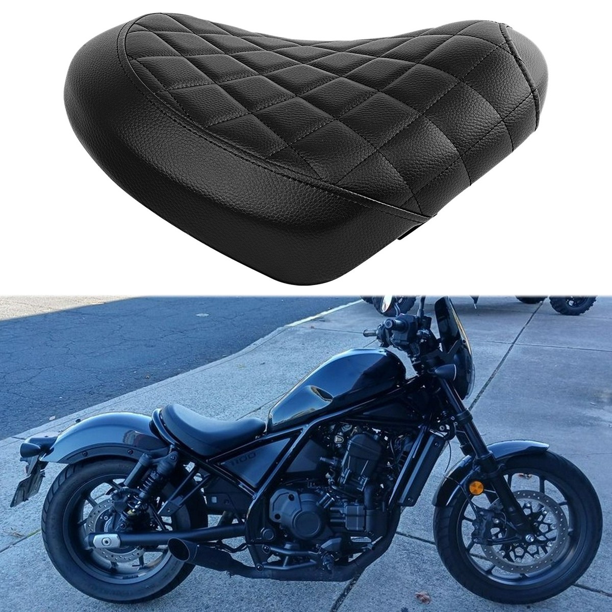 Soft Leather Thicker Driver Rider Gel Seat For Honda Rebel CMX
