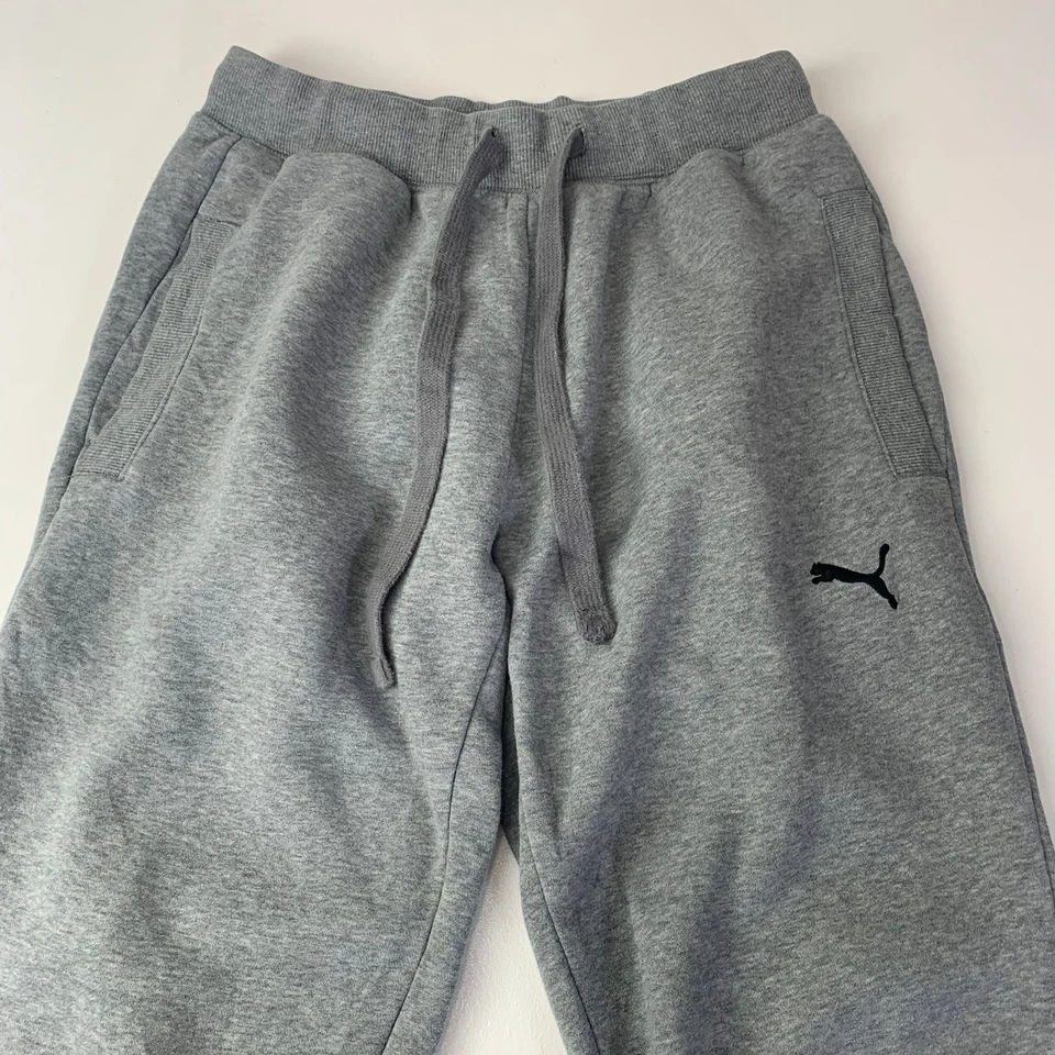 Pantalones deportivos Puma con cordón logotipo gris para mujer M Foto 4 de 4