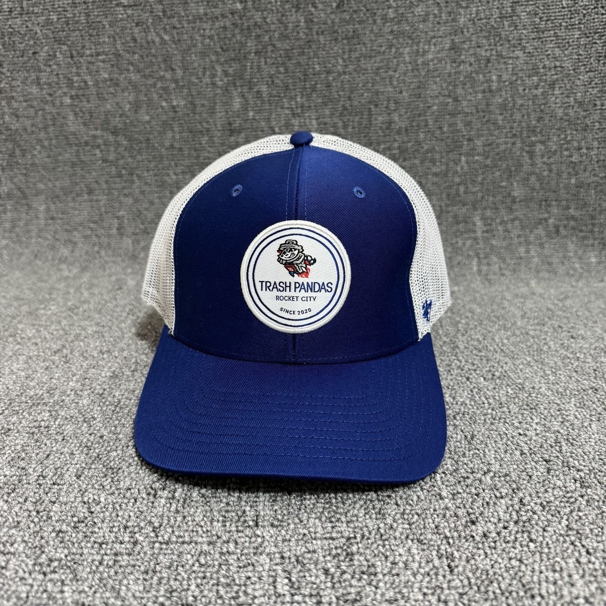 '47 Brand Trash Pandas Trucker Snapback Blue White One Size Mesh Back Hat