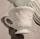 Indiana Glass Colony Harvest Grape Milk Glass CUP Vintage 50's, tea punch coffee