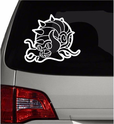 Autocollant Vinyle Décalcomanie Pokémon Omastar - Taille 6 X 6.5 Pouces - Pour Voiture, Vitre, Mur