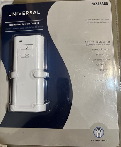 Universal CEILING FANT REMOTE CONTROL w/ Smart Sync 0745358 Harbor Breeze & More