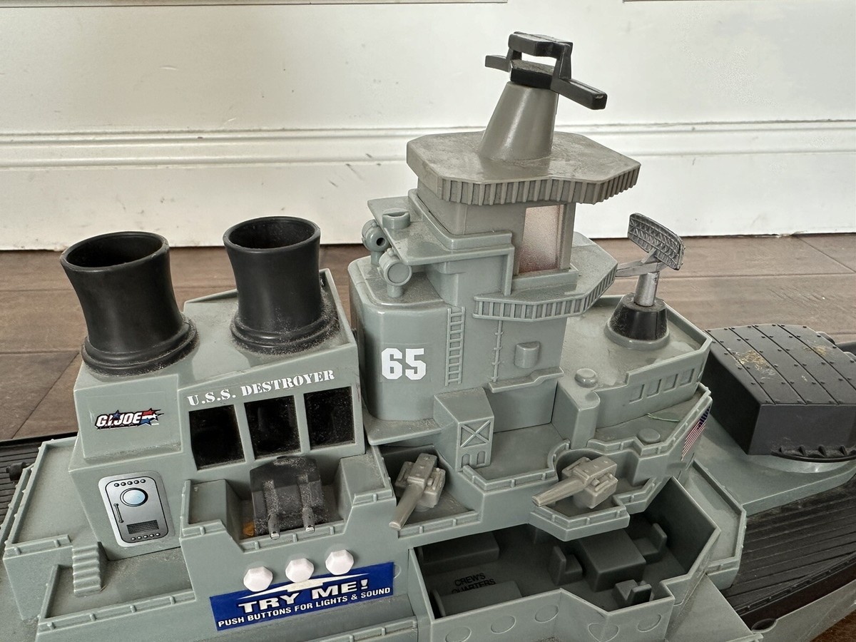 Vintage G.I. Joe USS Destroyer Ship 65 - WORKS, 34x11x7”, 15lbs | eBay