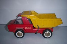 Buddy L Dump Truck Push-N-Steer 1970's Pressed Steel Toy 14 1/2 " Long