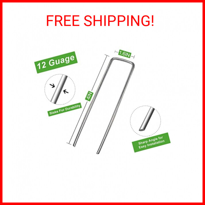 thumbnail: Zevlux Tuin Nietjes 4 Inch - 50 Stuks Gegalvaniseerde Zware Landschapspennen