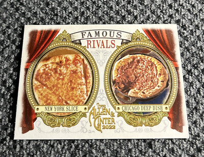 2022 Topps Allen & Ginter Famous Rivals FR-4 New York Slice vs Chicago Deep Dish