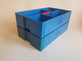 LEGO 791-1 793-1 Storage Box Blue Red lot Universal Building Set Supplemental