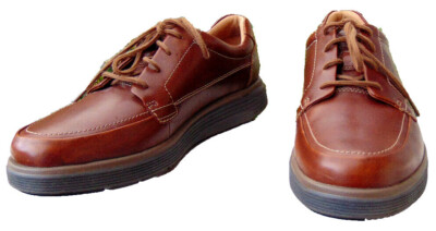 CLARKS UNSTRUCTURED MENS BROWN SHOES CASUAL/DRESSY LEATHER SHOES 11 M