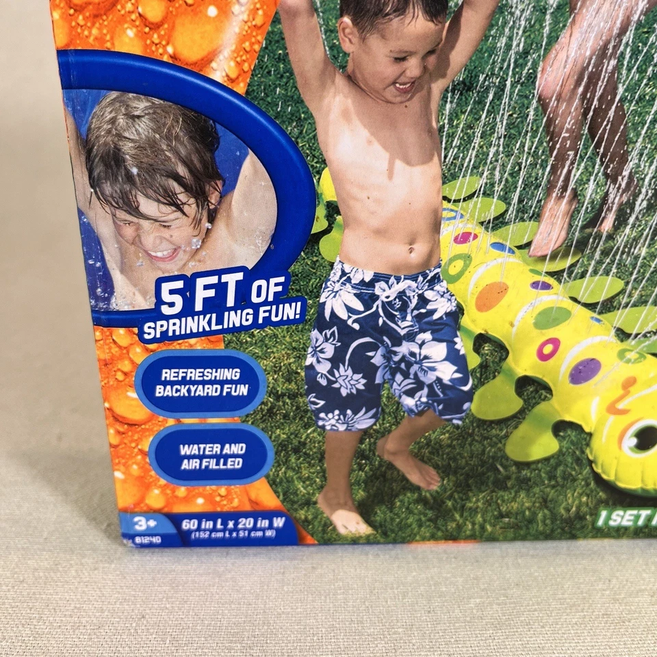 Banzai Caterpillar Backyard Critter 5 ft Of Sprinkling Fun Water And Air Filled - Image 2 of 4