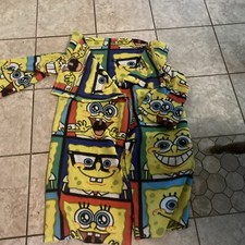 SPONGEBOB SQUARTPANTS BLANKET SNUGGIE KIDS YOUTH 37  X 48" NICKELODEON ROBE