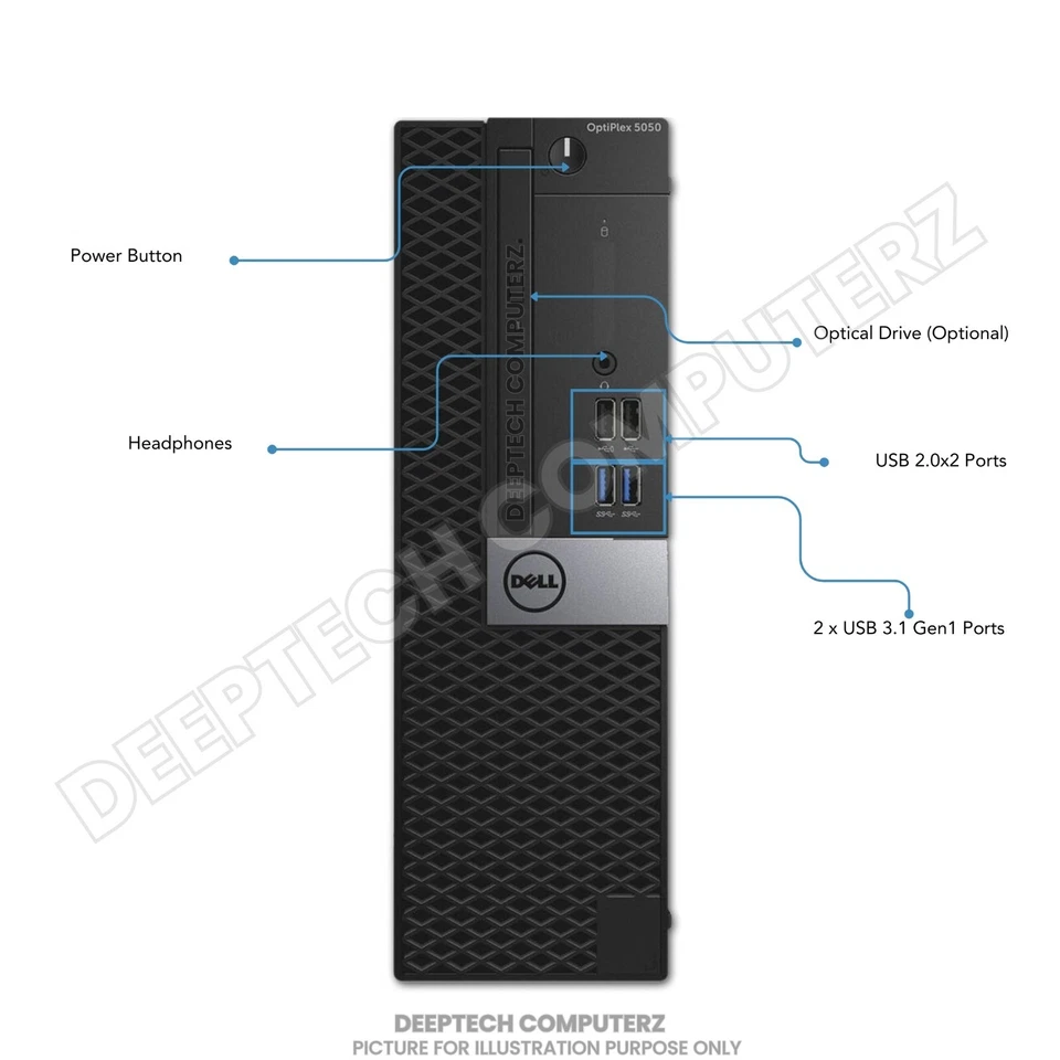 DELL Optiplex 5050 SFF Desktop Core-i7 7th Gen 64GB RAM DDR4 2TB SSD Wi-Fi - Image 4 of 4