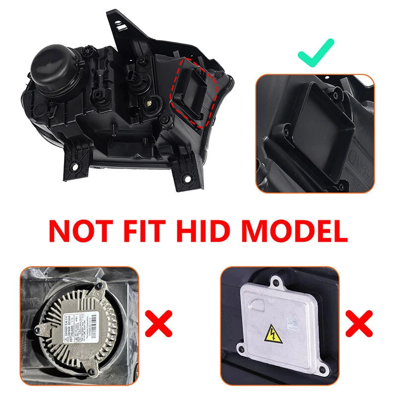 Halogen W/ DRL LED Projector Headlight For Dodge Durango 2014-2020 Left Driver Foto 4 de 4