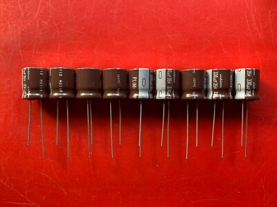 10x UPL1V331MHH6 NICHICON CAPACITOR ALUM 330UF 35V 105' RADIAL LOW PROFILE