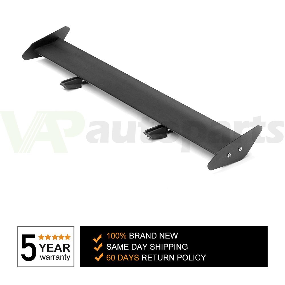 For Universal Car Aluminum GT Style Rear Racing Spoiler Wing Primered Black