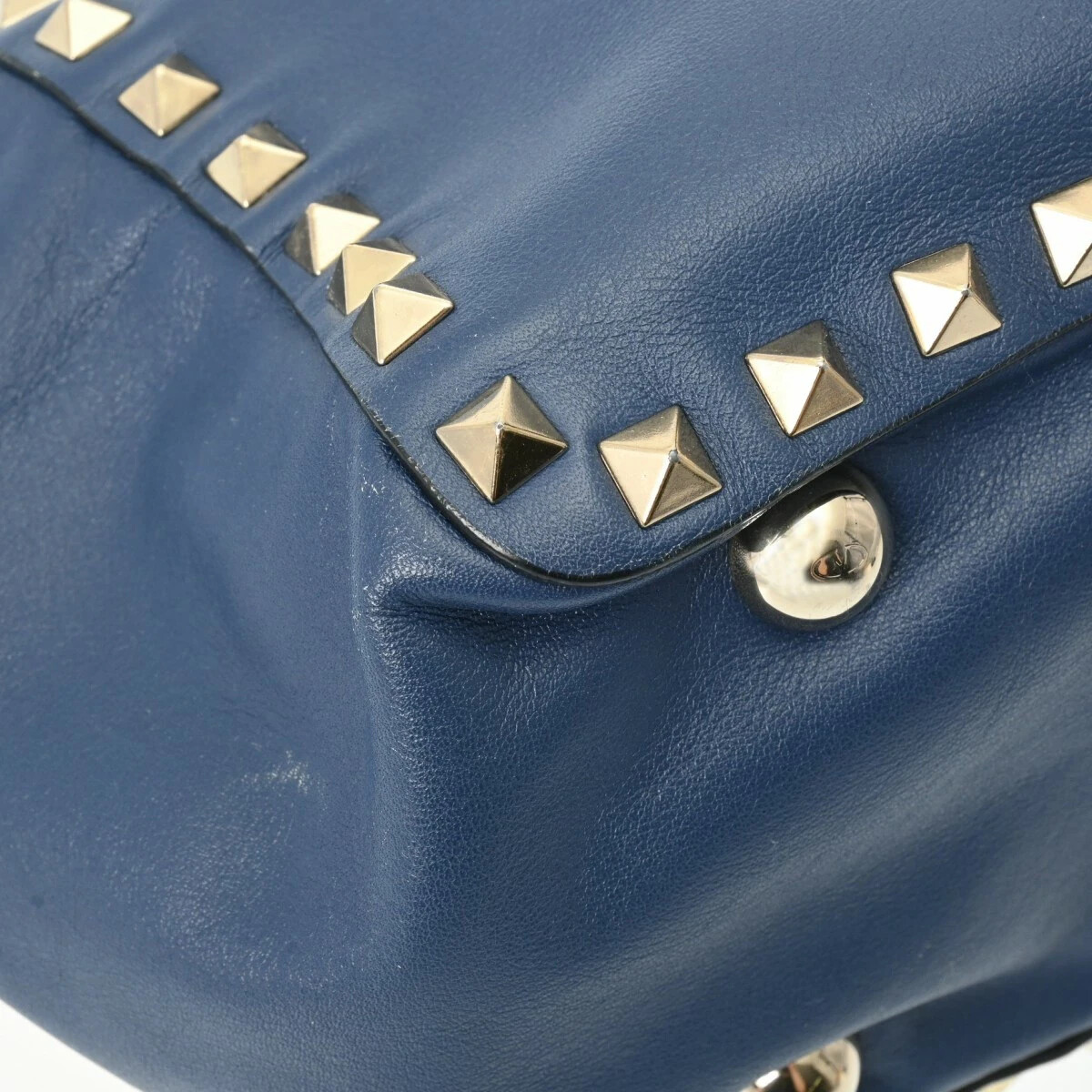 VALENTINO GARAVANI SPORT トートバッグ ネイビー Valentino Garavani Leather 2Way Tote Crossbody Bag Blue
