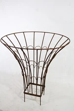 Small 25" Cone Topiary Flower Trellis, Metal Plant Climber Wrought Iron