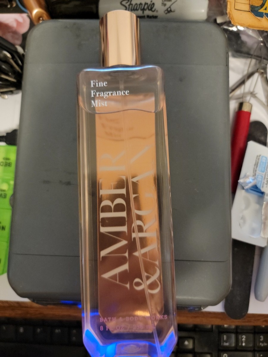 3 X Bath & Body Works Amber Argan Fine Fragrance Mist 8 Oz. EA for