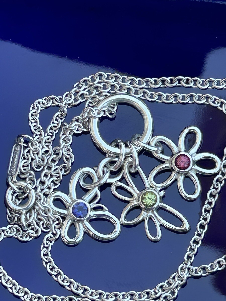Tiffany & Co. バタフライネックレス Tiffany & Co Silver Gemstone Flower Butterfly Dragonfly/Bee