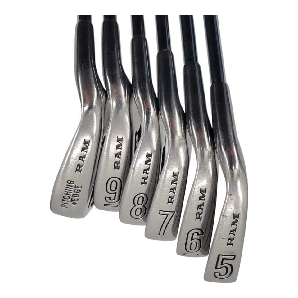 Juego de palos de golf Ram Accubar de hierro inoxidable 5-9-PW Sur-Tac Tour Grips diestro para hombre Foto 3 de 4