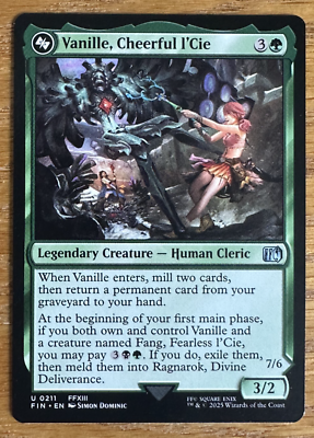mtg final fantasy card kingdom MTG Final Fantasy, Vanille, Cheerful I'Cie / Ragnarok, Divine Deliverance