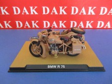 Die cast 1/24 Modellino Moto BMW R75 con Sidecar Deutsche Afrika Korps