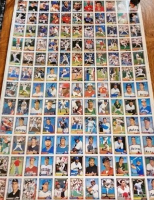 1992 Topps Baseball Uncut Sheets. Boards 3 Sheets In Total Rare Runs 