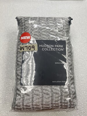 Hudson Park Marble Wave Euro Pillow Sham New
