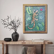 Картина "Ящерица" в раме.