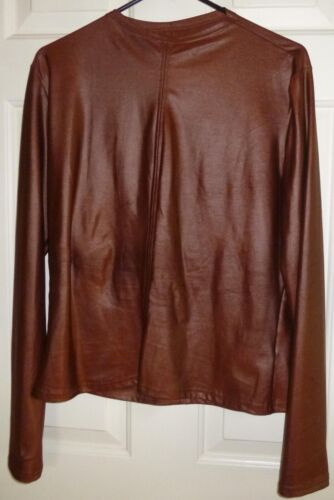 SHINY SILVER SNAKE SKIN BODYSUIT LONG SLEEVE FRONT ZIPPER - STARTING JUST $5.00 - Picture 4 of 5