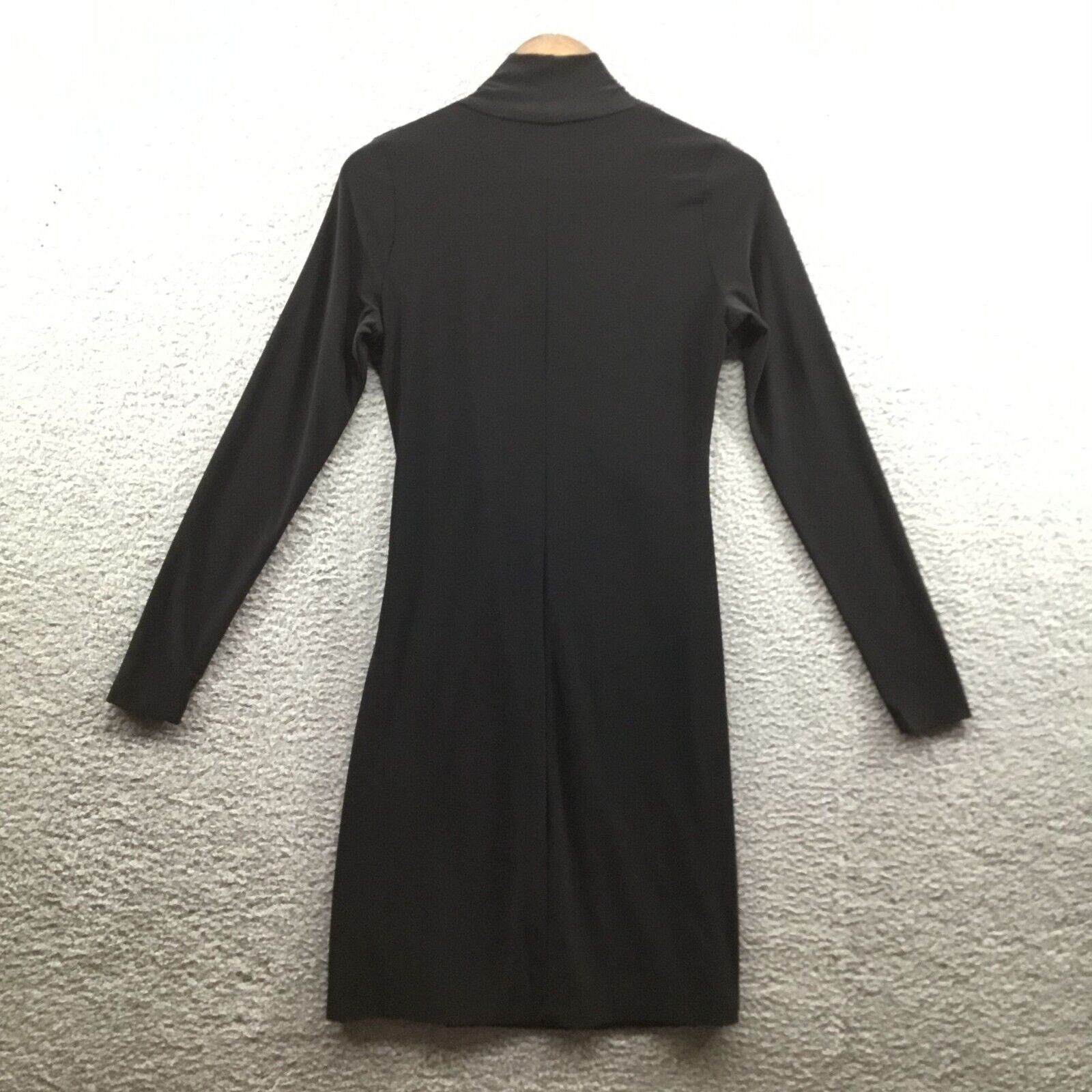 Norma Kamali Side Drape Sheath Dress Black M - image 4
