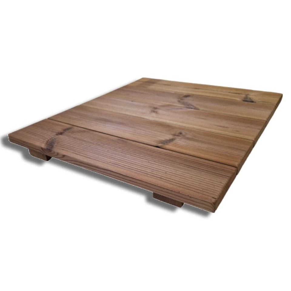 Pedana doccia antiscivolo in legno 60x50 cm in pino termotrattato, spess. 4,5 cm - Immagine 2 di 4