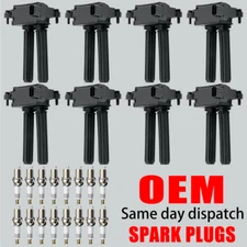 8X Ignition Coil & 16X Iridium Spark Plug for Jeep Dodge Durango RAM 1500 UF504