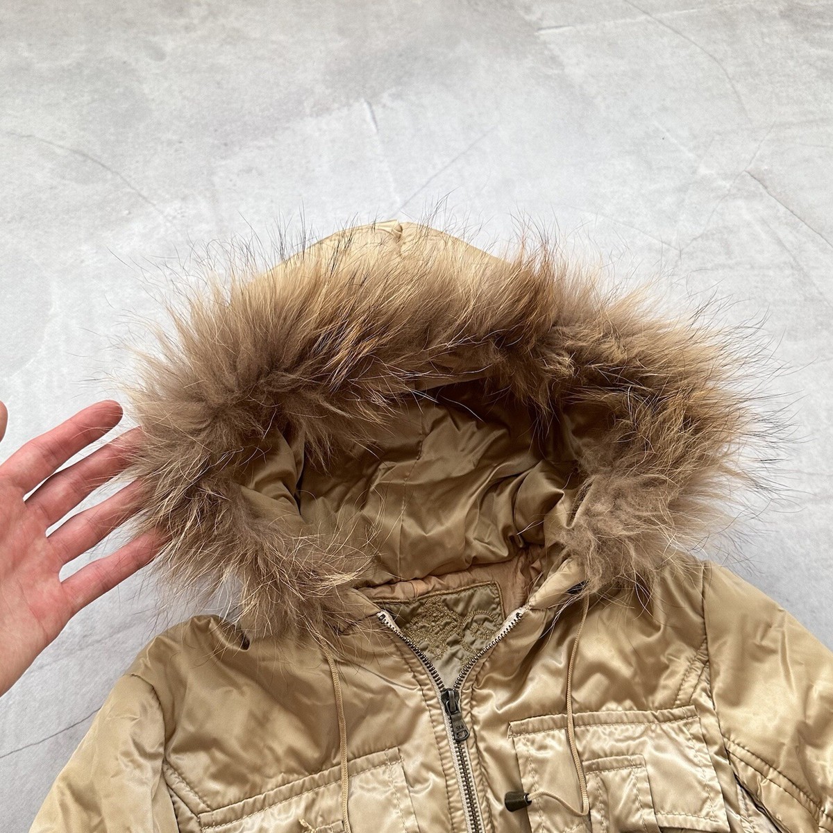 Strap Jacket LGB If Six Was Nine Style Faux Fur Zip Hood Strap Jacket LGB If Six Was Nine Style Faux Fur Zip Hood