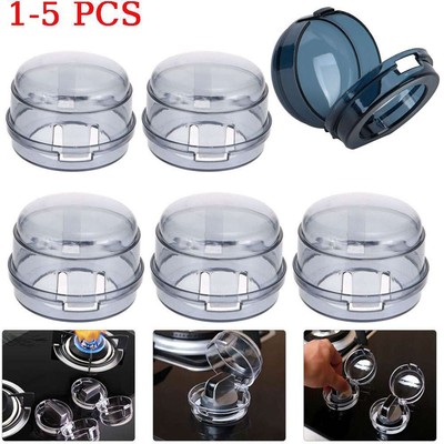 1-5Pcs Kitchen Cooker Gas Oven Stove Knob Cover Shield Protector Child Security