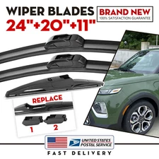 FRONT&REAR Windshield Wiper Blade For Kia Soul 2010-2022 Set of 24''/20''/11