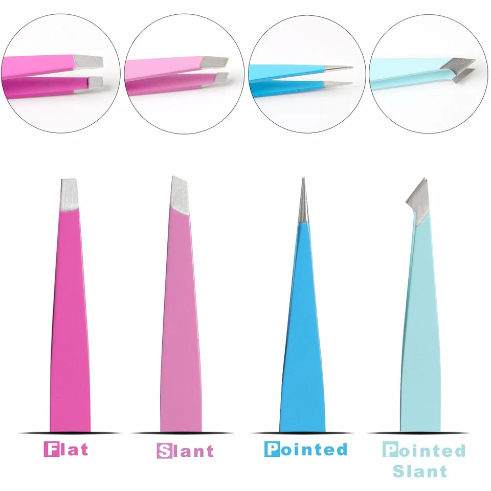 Ejiubas Stainless Steel Tweezer 4pcs Set - Image 3 of 4