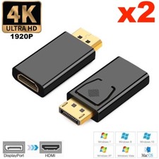 2x Displayport HDMI Adapter DP HDMI Konverter...