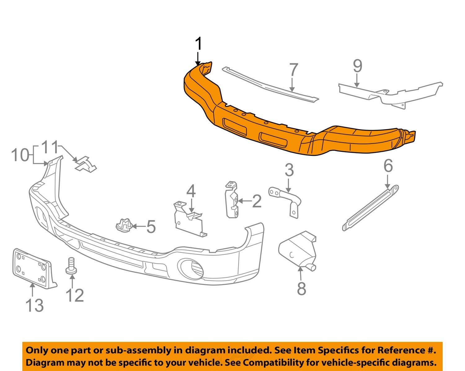GM OEM 03-07 Sierra 1500 Classic Front Bumper Bumper Components-Bumper ...