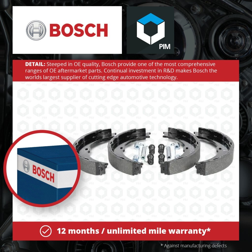 Handbrake Shoes Set 0986487720 Bosch Parking A9064200320 